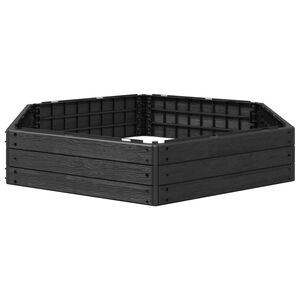 vidaXL Hevet bed Svart 148 x 129 x 25 cm PP