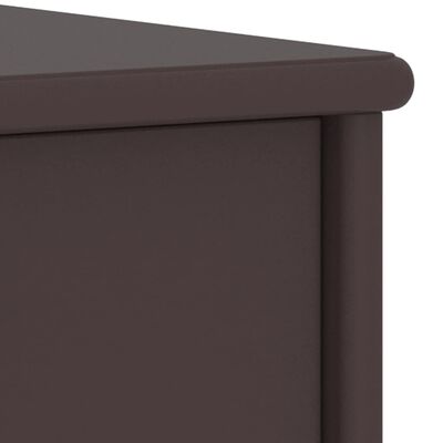 vidaXL Nattbord mørkebrun 35x30x40 cm heltre furu