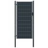 vidaXL Gjerdeport PVC og st&aring;l 100x164 cm antrasitt