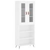 vidaXL Highboard hvit 69,5x34x180 cm konstruert tre