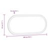 vidaXL LED-baderomsspeil 100x45 cm oval