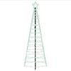 vidaXL LED juletre 180 cm 168 LED-lys Flerfarget St&aring;l Svart