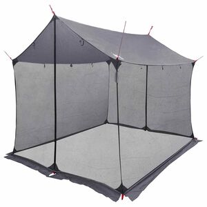 vidaXL Camping tarp med nettingvegger Gr&aring; og Oransje
