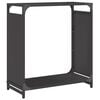 vidaXL Vedstativ svart 60x28x65 cm kaldvalset st&aring;l