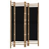vidaXL Sammenleggbar romdeler 4 paneler 160 cm bambus og lerret