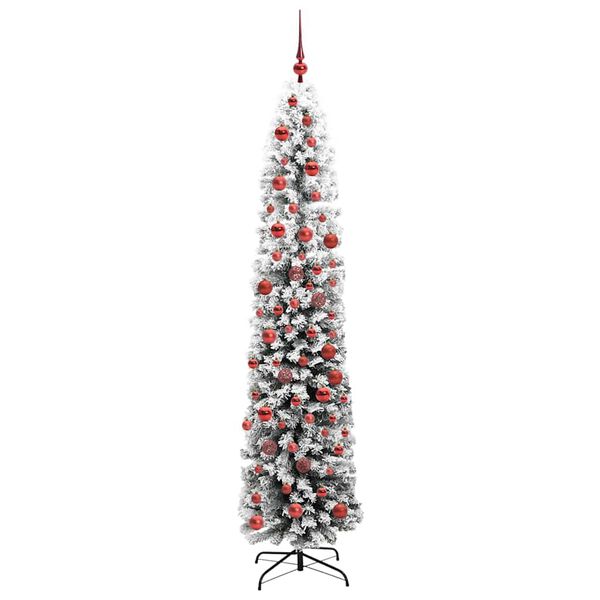 vidaXL Kunstig juletre med 300 LED grønn 180 cm PVC og stål og plast