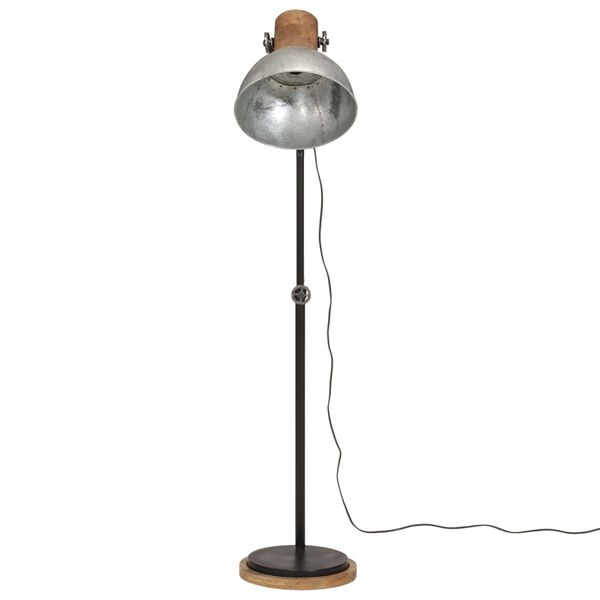 vidaXL Gulvlampe 25 W vintage s&oslash;lv 30x30x100-150 cm E27