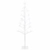 vidaXL LED-lysslynge juletre Hvit 18 x 18 x 120 cm St&aring;l 140 LED-lys