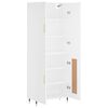vidaXL Highboard hvit 69,5x34x180 cm konstruert tre