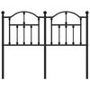 vidaXL Sengegavl i metall svart 120 cm