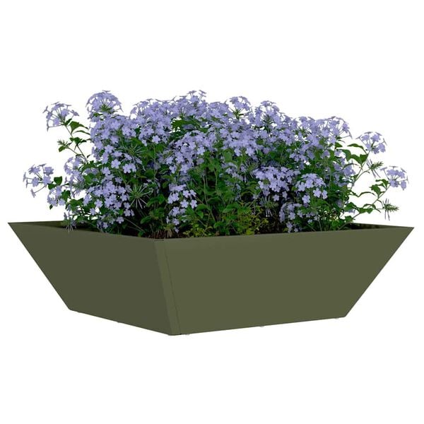 vidaXL Hageblomsterpotte 5 pcs Olivengr&oslash;nn 50 x 50 x 15 cm