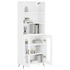 vidaXL Highboard hvit 69,5x34x180 cm konstruert tre