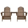vidaXL Adirondack hagestoler med tebord heltre gran brun