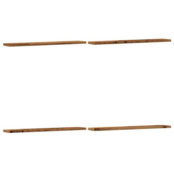 vidaXL Hylleplater 4 stk gammelt tre 60x10x1,5 cm konstruert tre