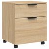 vidaXL Mobilt arkivskap med hjul sonoma eik 45x38x54 cm konstruert tre