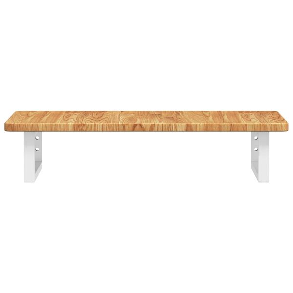 vidaXL Servanthylle veggmontert st&aring;l og heltre eik