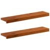vidaXL Vinduplanker 2 stk. Brun 70 x 15 x 2 cm Massivt Eiketre
