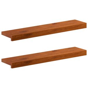 vidaXL Vinduplanker 2 stk. Brun 70 x 15 x 2 cm Massivt Eiketre