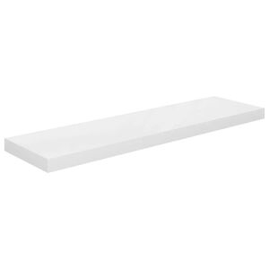 vidaXL Flytende vegghylle h&oslash;yglans hvit 90x23,5x3,8 cm MDF
