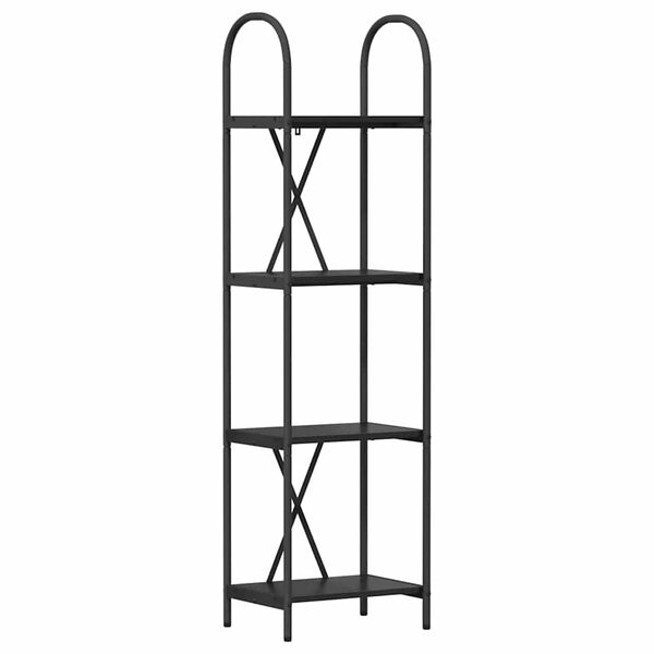 vidaXL Bokhylle Svart Eik 40 x 30 x 146 cm Konstruert tre