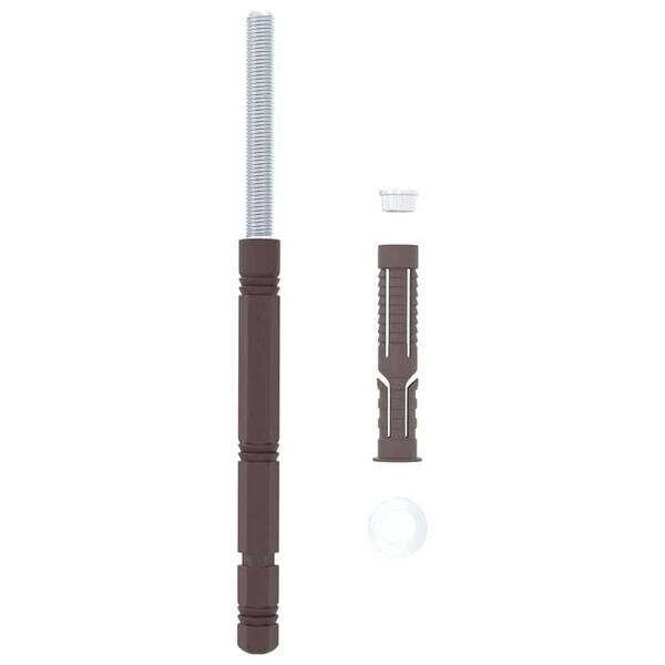 vidaXL Flytende hyllebraketter 12 pcs Beige &Oslash;14 x 210 mm St&aring;l