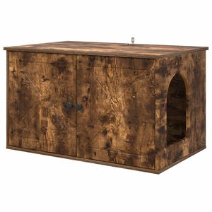 vidaXL Katt Hus R&oslash;kt Eik 85 x 55 x 50,5 cm Konstruert tre