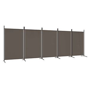 vidaXL Romdeler med 5 paneler antrasitt 433x180 cm stoff