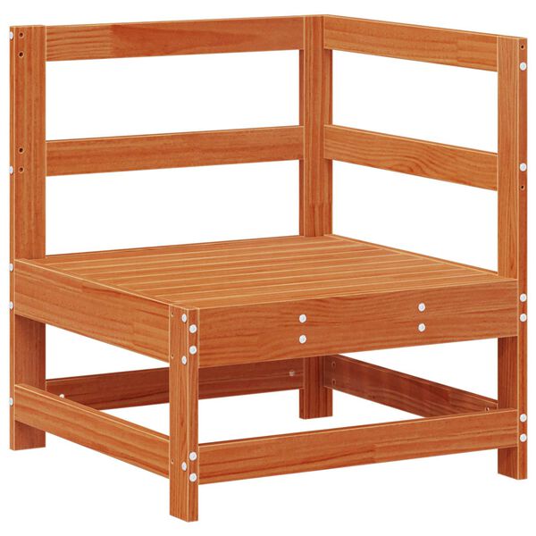 vidaXL Hage lounge sett 8 pcs VoksBrun Massiv furu