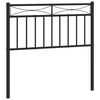 vidaXL Utskiftbar sengegavl i metall svart 90 cm
