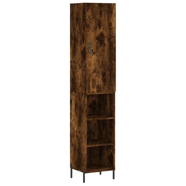 vidaXL Highboard r&oslash;kt eik 34,5x34x180 cm konstruert tre