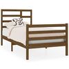 vidaXL Sengeramme honningbrun heltre 90x190 cm Single
