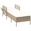 vidaXL Solseng med pute 1-person Beige 157 x 55 x 92cm polyrotting
