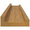 vidaXL Vegghylle med hylle 4 pcs Beige 60 x 9 x 3 cm Konstruert tre