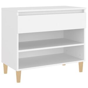 vidaXL Skoskap hvit 70x36x60 cm konstruert tre