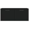 vidaXL Veggskap svart 80x36,5x35 cm konstruert tre