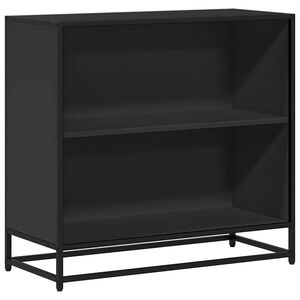 vidaXL Bokhylle svart 80,5x35x76 cm konstruert tre