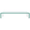 vidaXL TV-benk glass klar 60x25x11 cm