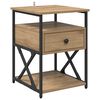 vidaXL Nattbordskap Artisan Eik 40 x 42 x 55 cm Konstruert tre