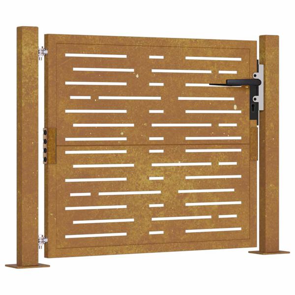 vidaXL Hageport 100x75 cm cortenst&aring;l firkantet design