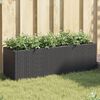 vidaXL Plantekasser med 3 potter 2 stk svart 105x30x32 cm polyrotting