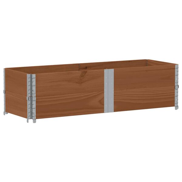 vidaXL Pallekarmer 2 stk brun 150x50 cm heltre furu