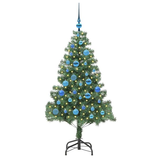 vidaXL Juletre med 150 LED med stativ gr&oslash;nn 150 cm PVC