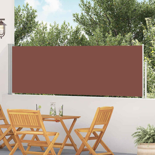 vidaXL Uttrekkbar sidemarkise 100x500 cm brun