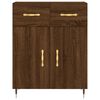 vidaXL Highboard brun eik 69,5x34x180 cm konstruert tre