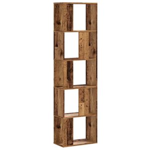 vidaXL Bokhylle 5 etasjer gammelt tre 45x23,5x162,5 cm konstruert tre