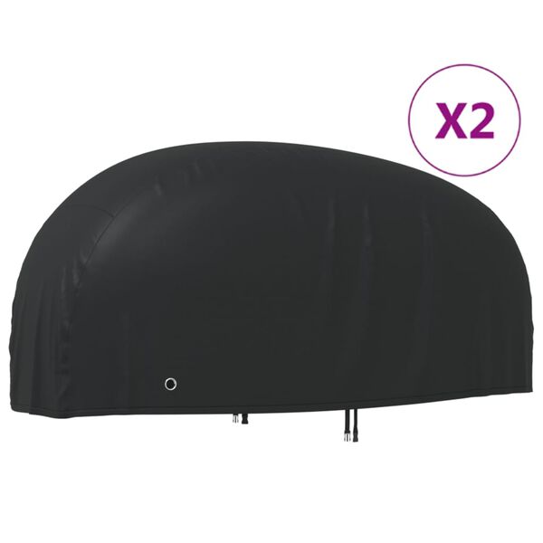 vidaXL Motorsykkeltrekk 2 stk 220x95x110 cm 210D oxfordstoff