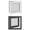 vidaXL Tilt & Turn Kjeller Vindu RISOR 50 x 50 cm PVC og glass