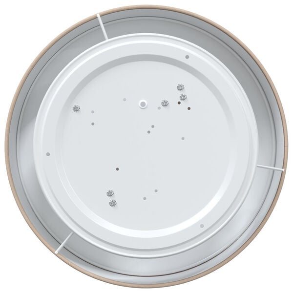 vidaXL Taklampe med s&oslash;kelys Gr&aring;brun 38 x 38 x 13,5 cm stoff