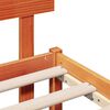 vidaXL Sengestamme med hodegjerde Brun 120 x 200 cm Massivt furutre