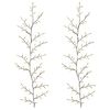 vidaXL LED pilranke juledekorasjon 2 stk. Svart 180 cm St&aring;l